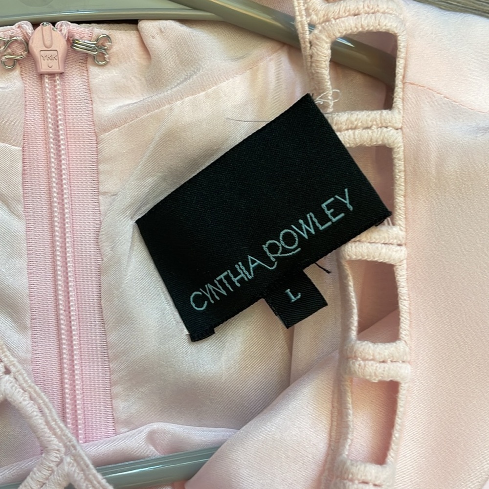 Cynthia Rowley Sleeveless Pink Silk Peplum Blouse Size Large - Picture 11 of 12